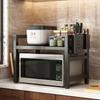 Retractable Microwave Stand Expandable Oven Storage Shelf Spice Jars Rack  Baking Organization