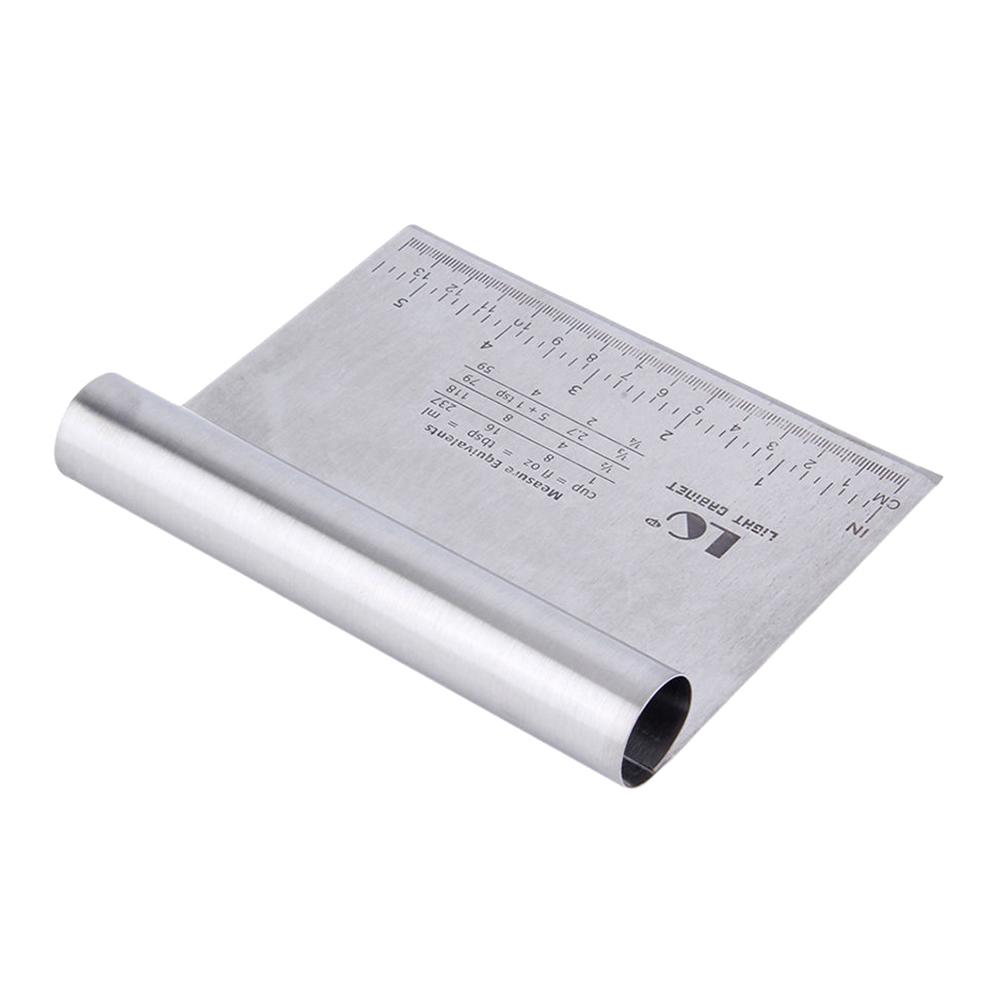 Roamtic Fashion Kitchen Scale Flour Pizza Scraper Pastry Cutter Cake Dough Stainless Steel Tool