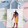 Anubis Shopping Bag Eco Cotton Shopper Jute Bag Grocery Tote Bag String Woven Reciclaje Bolsas Ecologicas Sac Tissu