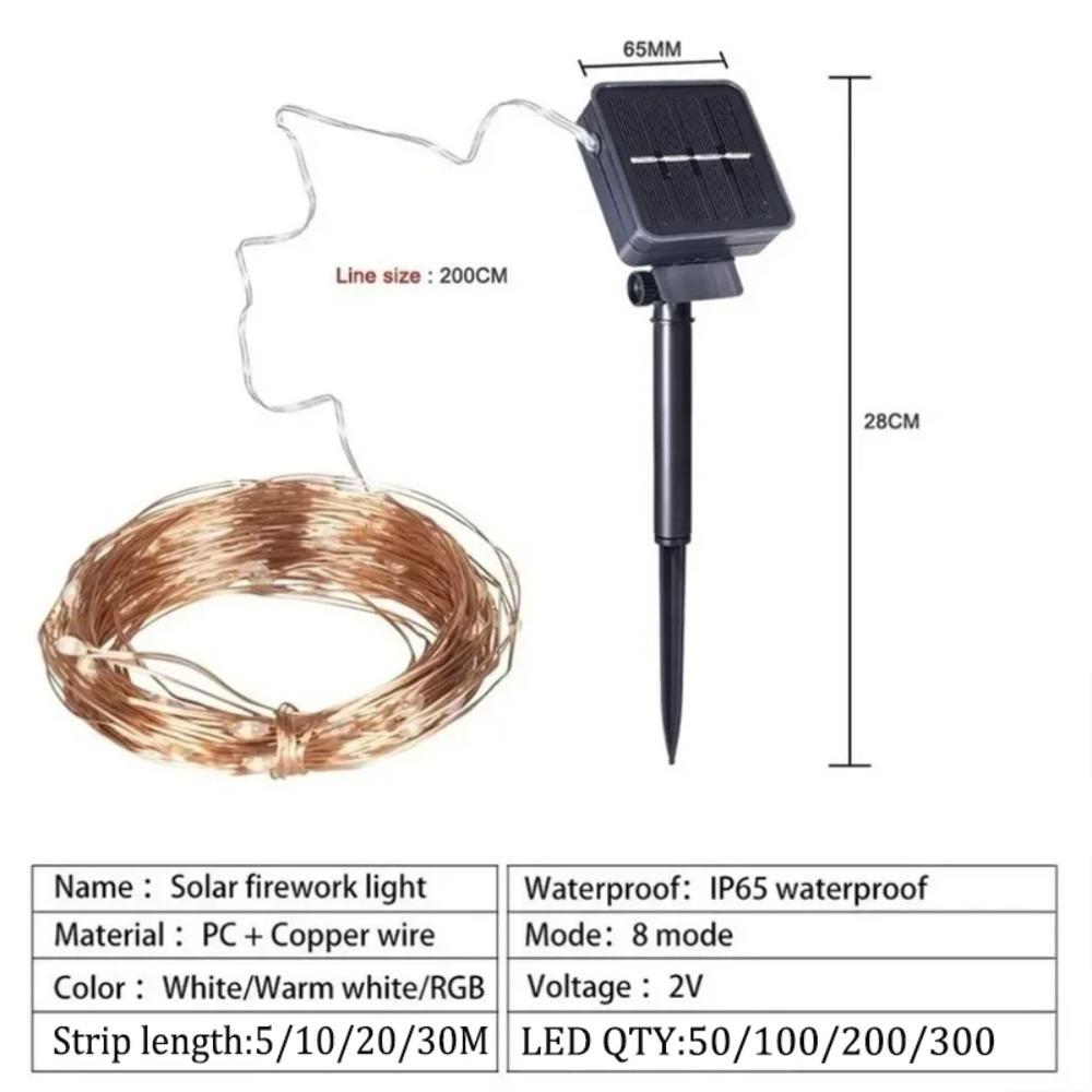 30 м/20/10/5 м Солнечная Водонепроницаемая светодиодная лента уличная гирлянда-лампа садовая фея гирлянда Рождественский декор атмосферный свет