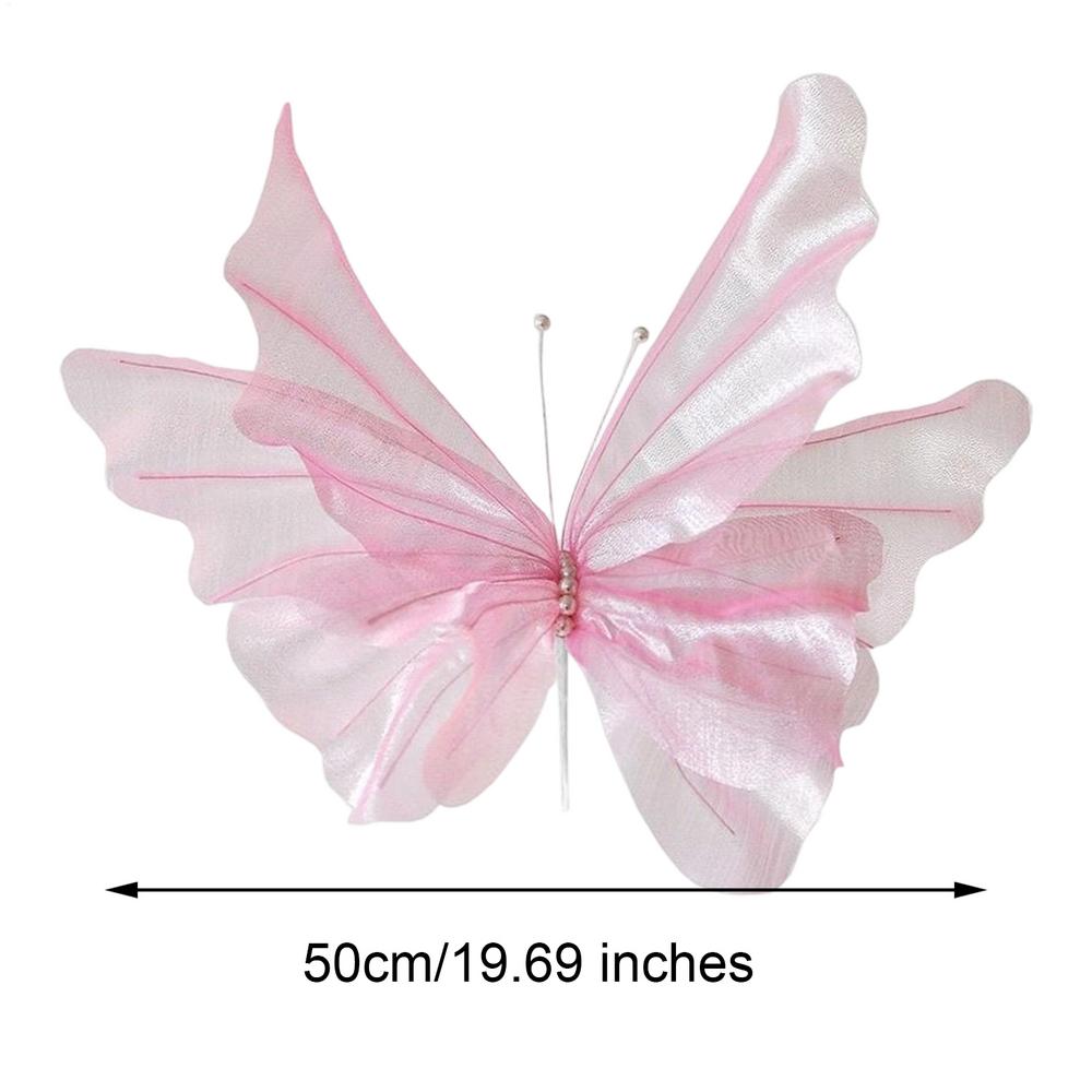 Large Butterfly Party Decor Silk Realistic Dreamy Party Decor 3D Large Butterfly For Porch Arch Window Door Fence Dining Room