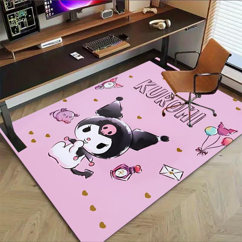 Kuromi'S Balloon Adventure Carpet For Playroom Bedroom Living Room Sofa Home Decorkids Game Area Rug Nonslip Floor Mat