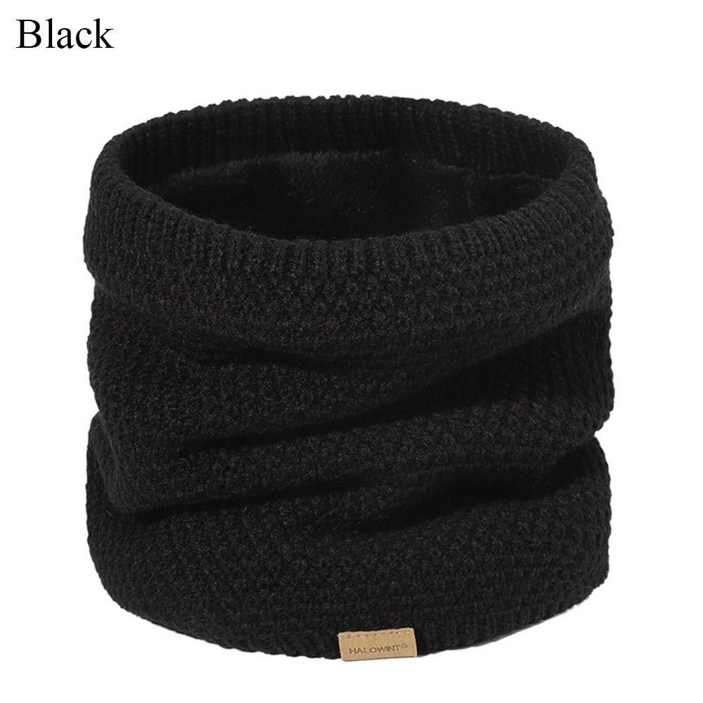 Утепленный подклад Гетра для шеи Вязаный лыжный шарф-труба Повседневная защита шеи Зима