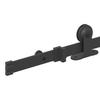 Sliding Door Hardware Set 213.5 cm Steel Black