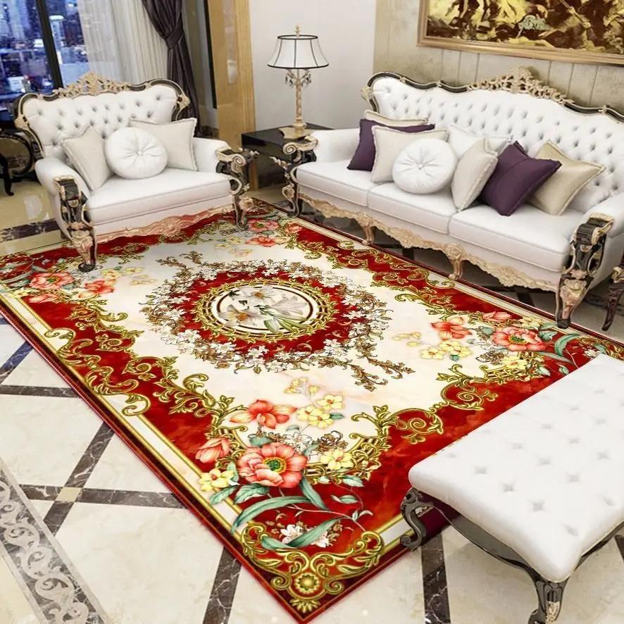 European Style Carpet Living Room Large Area Rugs Bedroom Bedside Mat Home Porch Entry Doormat Alfombras Para La Sala Moderna