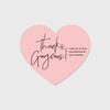 200/100/50Pcs 5 Styles Pink Heart Shaped Thank You Tags Heart Shaped Greeting Labels,DIY Decoration Card For Small Business