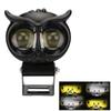 Owl Shape Motorcycle Spotlights Headlight Dual Color White Yellow Hi Lo Beam Projector Lens Led Fog Lamp 4 Modes Running Lights