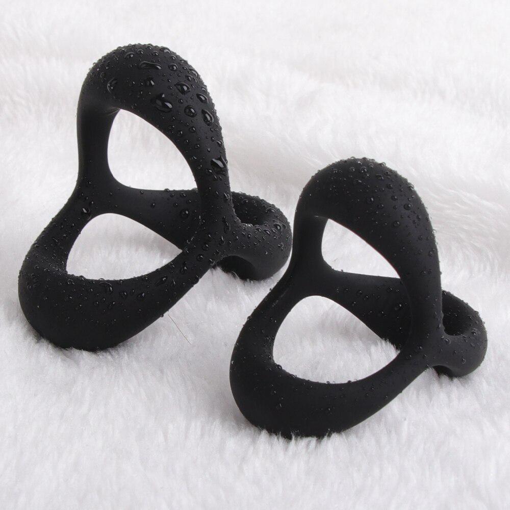 Эластичные кольца для задержки эякуляции, кольцо для задержки спермы, кольцо для задержки эякуляции для секса, черное силиконовое кольцо для мужчин