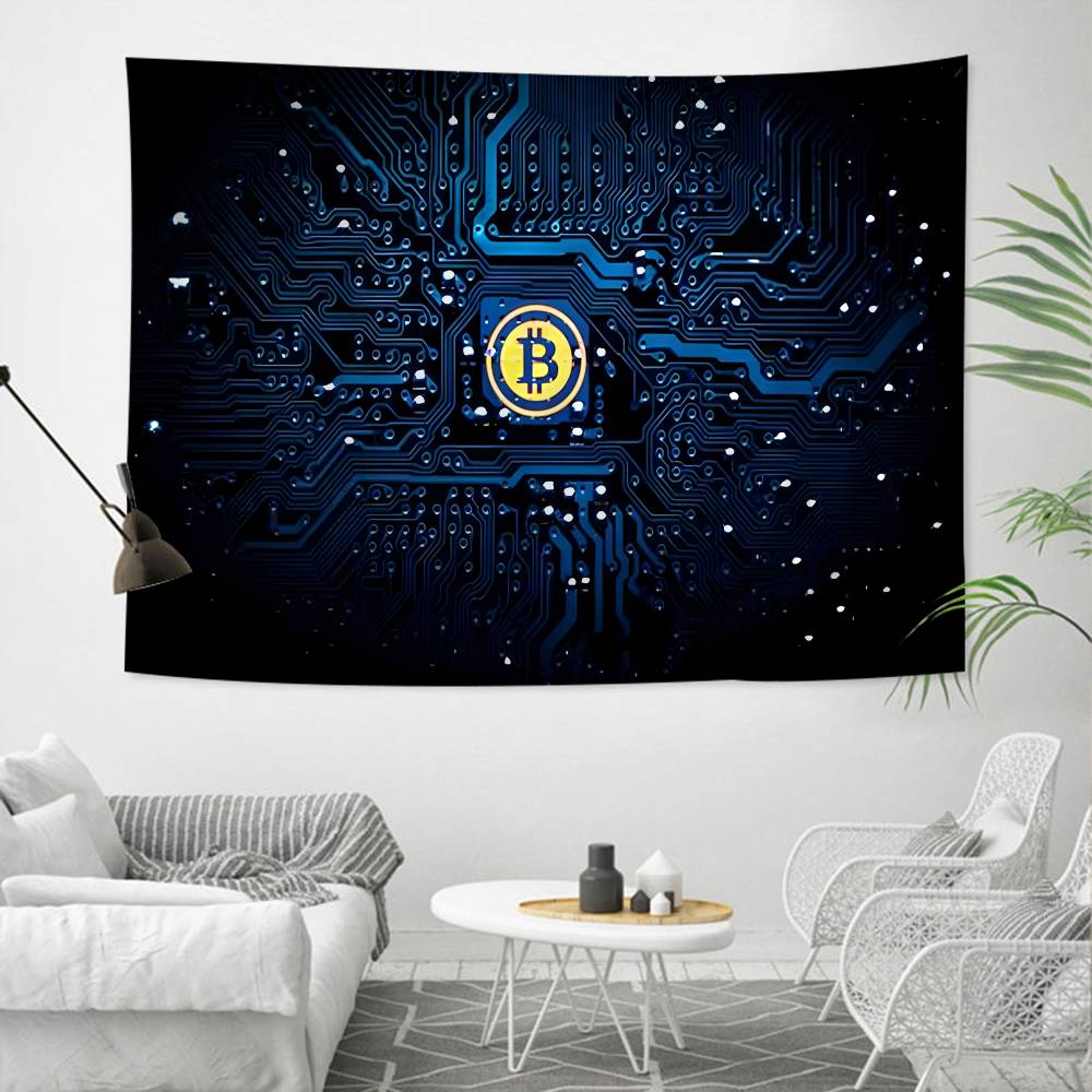 Crypto Currency Colorful Tapestry Wall Hanging Cheap Hippie Wall Hanging Bohemian Wall Tapestries Mandala Wall Hanging Sheets