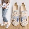Artistic Retro Fairy Style Embroidered Lace Shoes for Women Baotou Spring Summer Flat Hollow Sports Casual Mesh Fisherman's Shoe
