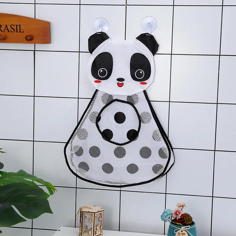 New Cartoon Cute Bathroom Toiletries Kids Toys Mesh Storage Bag Bedroom Wall Mounted Sundries Bag Kitchen Supplies Organizer