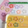 Luminous Iridescent Star Charms: Transparent Acrylic with Glitter Pentagram Design