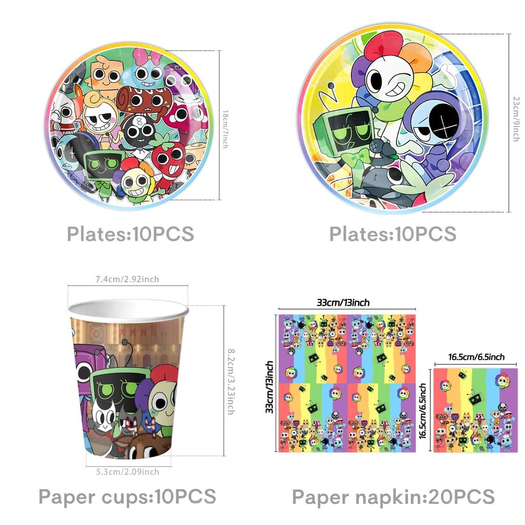 Набор декора для тематической вечеринки «Мир денди» с бумажными тарелками, стаканчиками и баннером для дня рождения детей