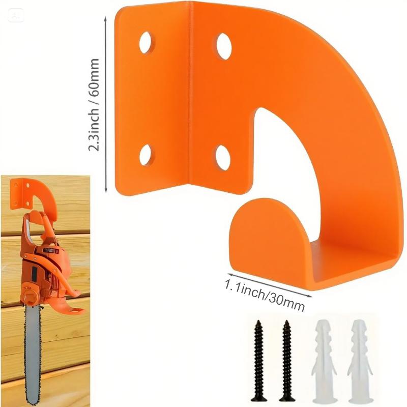 Heavy Duty Chainsaw Wall Mount Metal Holder - Steel Electric Tool Hook Bracket for Garden Chainsaw Storage Rack