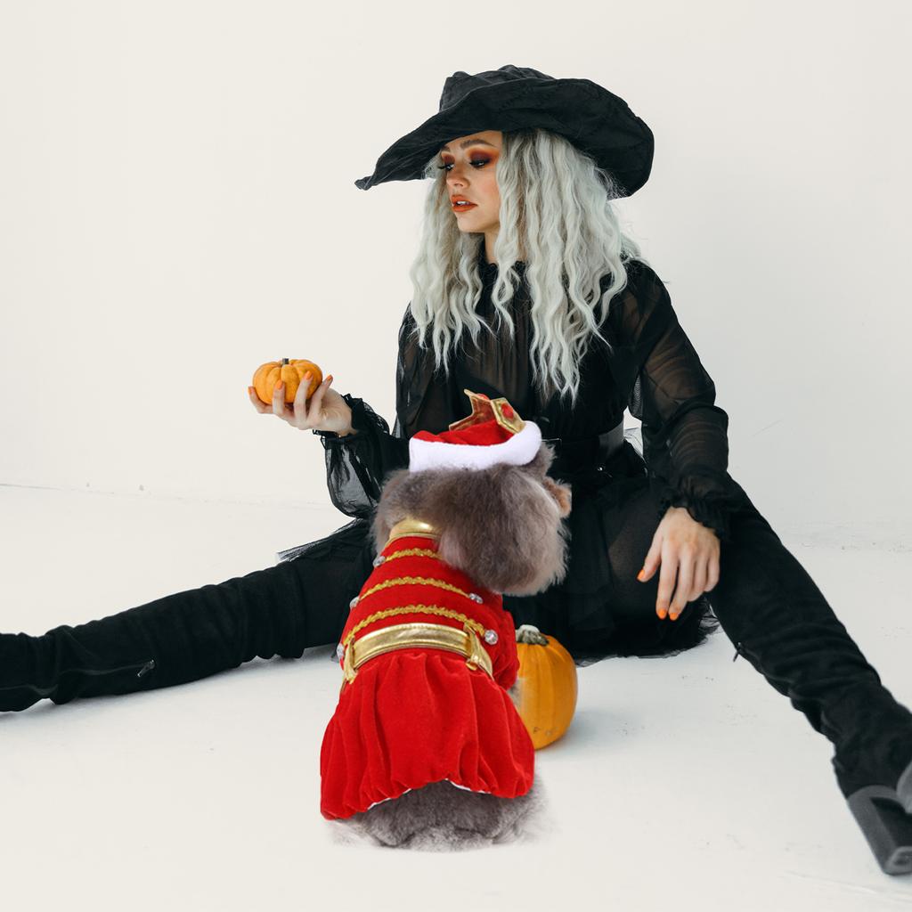 1Set Pet Dog Cosplay Costume Reusable Halloween Party Clothing Comfortable Dog Clothes Festival Pet Outfit Cat Cosplay Costume