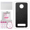 apgo Protective Skin Sticker for the Back Compatible with Motorola Moto Z3 Play, Wrap Film, Foil, Vinyl - Pattern Black Honeycomb