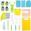 17 Pcs Kid Safe Kitchen Set Kids Knife For Real Cooking,Kids Montessori Toys Kitchen Cooking Set for Children