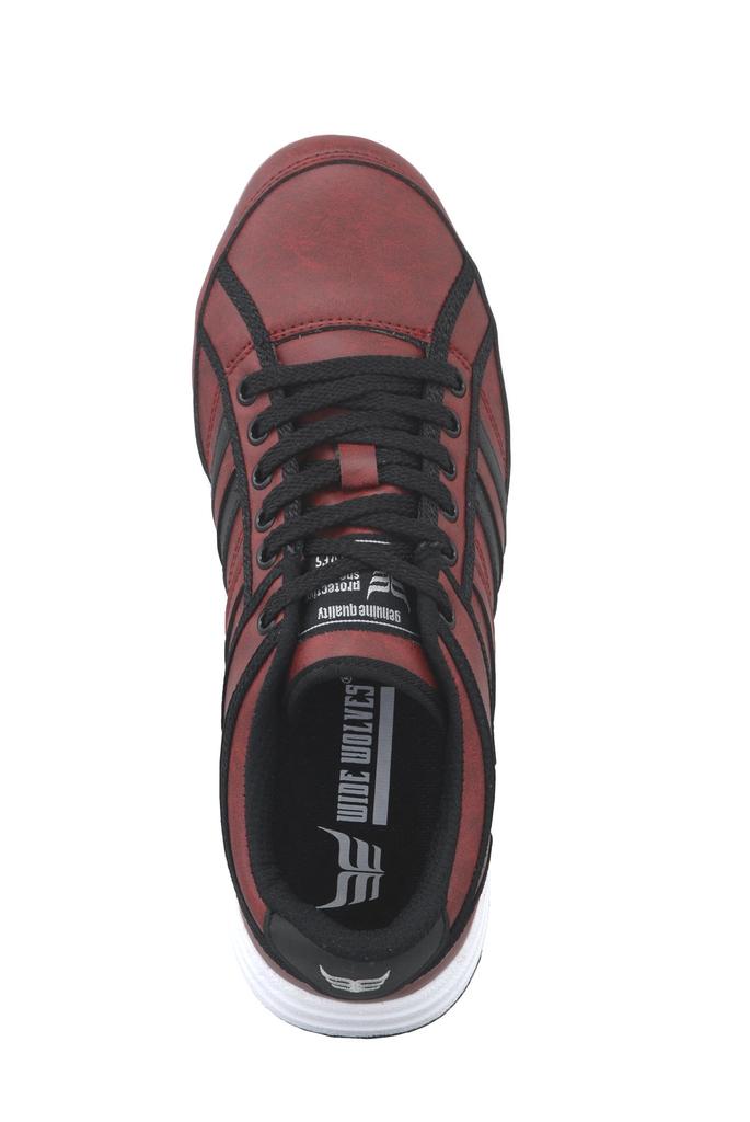 Otafuku Gloves Wild Wolves JSAA Certified Protective Steel Toe Size Sneakers, Cap/Shock Absorption, Wine, 24.5cm, WW-305