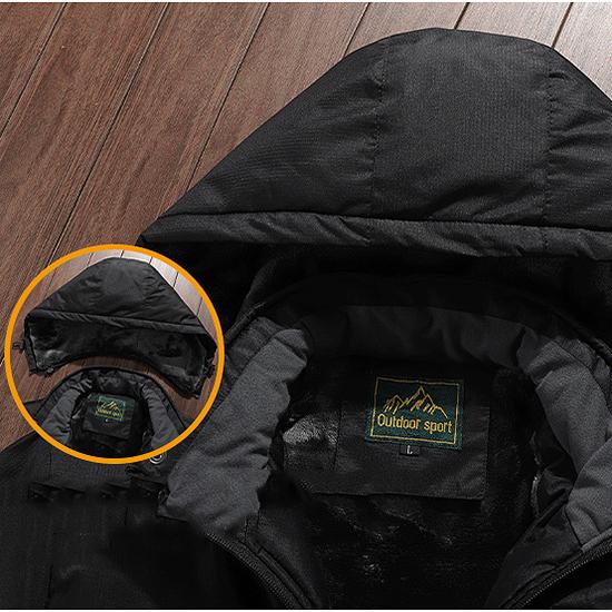 Autumn and Winter Charge Coat Men's Plush and Thickened Trendy Cotton Coat Outdoor Mountaineering Suit Cold Resistant and Warm Large Coat