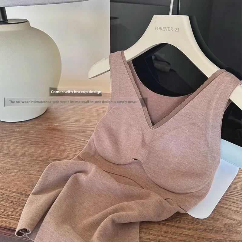 «Утепленный жилет из лиоцелла и шерсти с французским кружевом и нагрудной накладкой – теплый и плотный для осени/зимы»