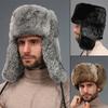 Thickened Faux Rabbit Fur Hat Winter Warm Ushanka Hat New Winter Russian Fur Hat