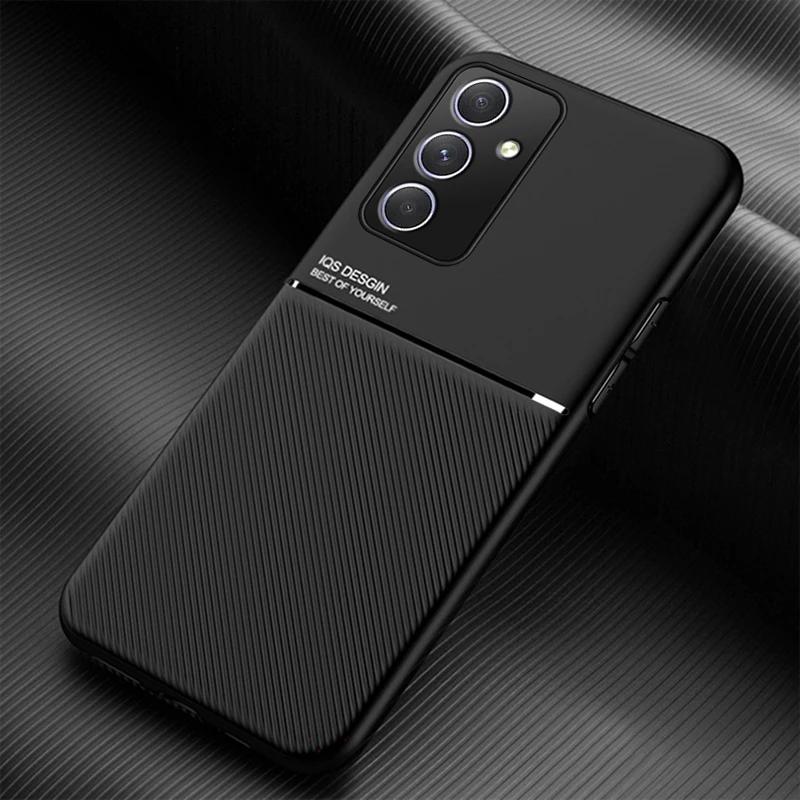 Роскошный противоскользящий чехол для Samsung Galaxy A55 35 25 15 05 73 72 54 53 52 34 33 32 24 23 22 4G 5G со встроенным автомобильным держателем, магнитный Fundas