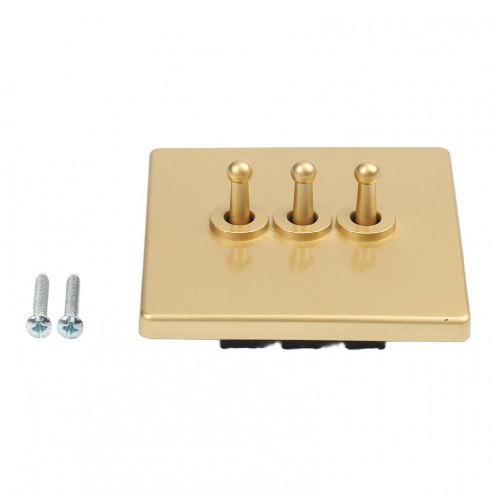 Retro Design Vintage Brass Switch Retro Light Switch Self-Locking Mechanism