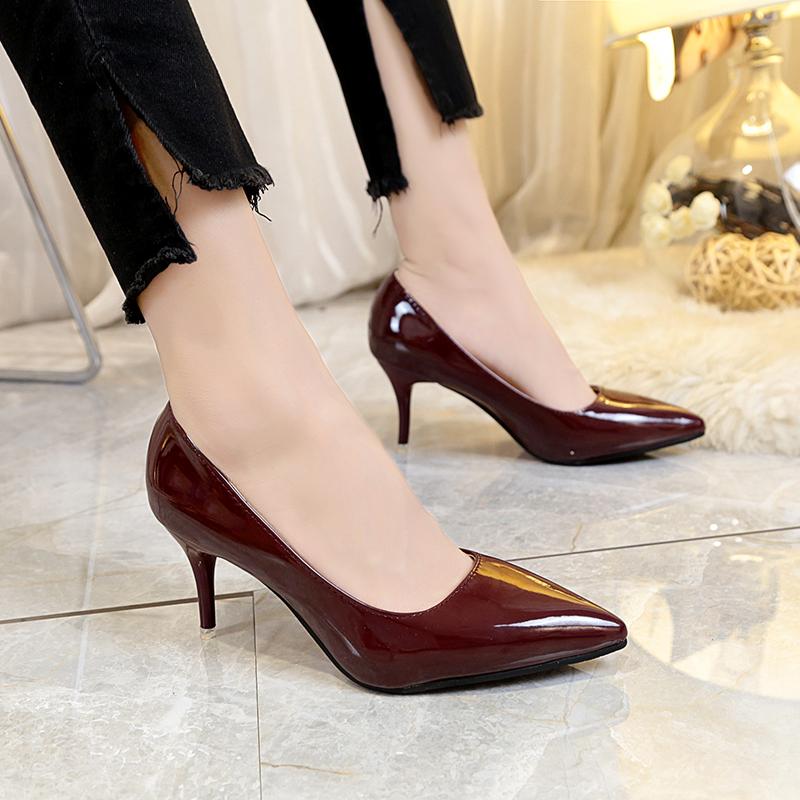 Fashion Aphixta 7cm Thin Heels Pumps Women Stiletto-heel Dress Women Shoes Wedding Official Leisure Shoes Plus Big Size 49 50