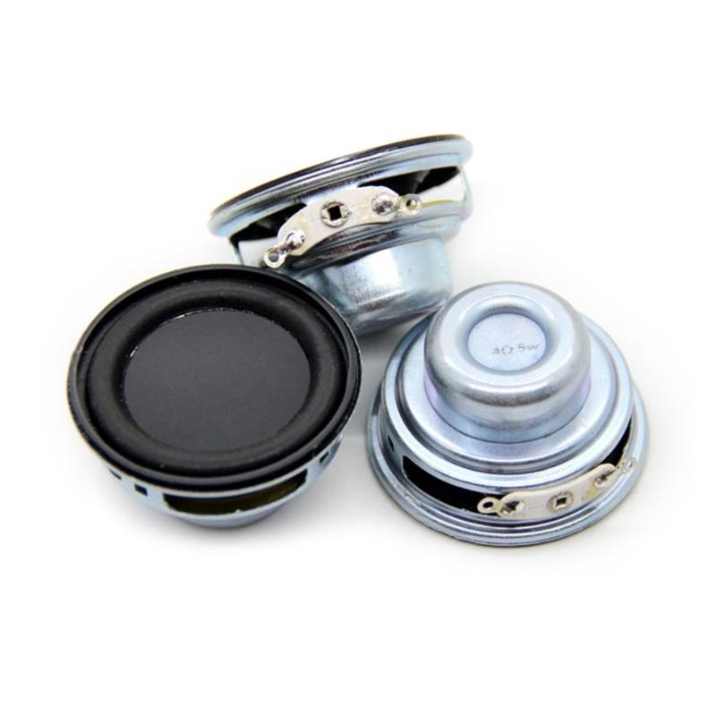 2 шт. 40 мм широкополосные динамики 4 Ом 5 Вт для энтузиастов DIY плоский дугообразный резиновый Hi-Fi динамик