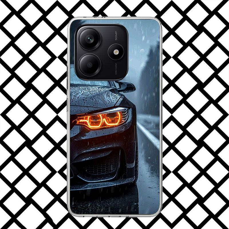 Черно-белый Спортивный для B-BMW Чехол для телефона для Xiaomi Redmi Note 15 14 14S 13 12 12S 11 Pro Plus 11E 11T 11S 10S 5G Мягкая крышка Funda