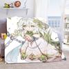 Genshin Impact Nahida Throw Blanket Flannel Soft Kawaii Cute Cartoon Nahida Genshin Autumn Anime Breathable Bedding Travel Throw