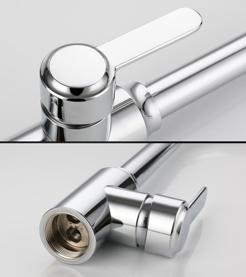 Смеситель для кухни из нержавеющей стали с одной ручкой и одним отверстием, хромированные смесители для кухни, смесители для установки на столешницу, кухонные принадлежности