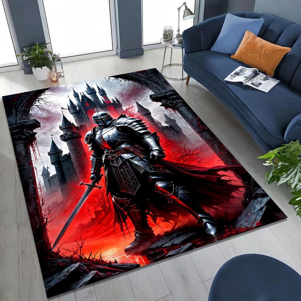 Тамплиер Рыцарь Крови Честь Святой Крестоносец Мультяшный Ковер для Спальни Гостиной Дивана Дома Декор Придверный Коврик, Детский Игровой Нескользящий Напольный Коврик