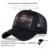 Unisex Los Angeles Print Baseball Net Caps Spring Summer Outdoor Sunscreen Hat Adjustable Casual Trucker Hats