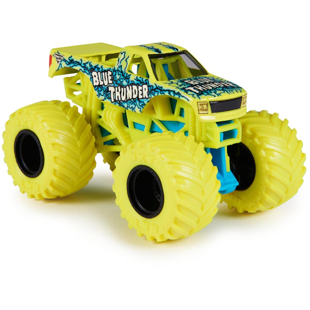 Monster Jam, Официальный монстр-трак Blue Thunder, Литая машина, 1:Масштаб 64, Детская игрушка для мальчиков 3+