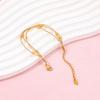 High End 18k Gold Plated Stainless Three Layer Snake Chain Oval Bead Bracelet for Women  Fashion Jewelry