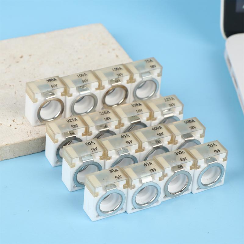 30A-600A Battery Terminal Mount Fuse Block Kit 58V With Single Stud 5/16" Marine Rated Battery Fuse For Boat Truck Rv