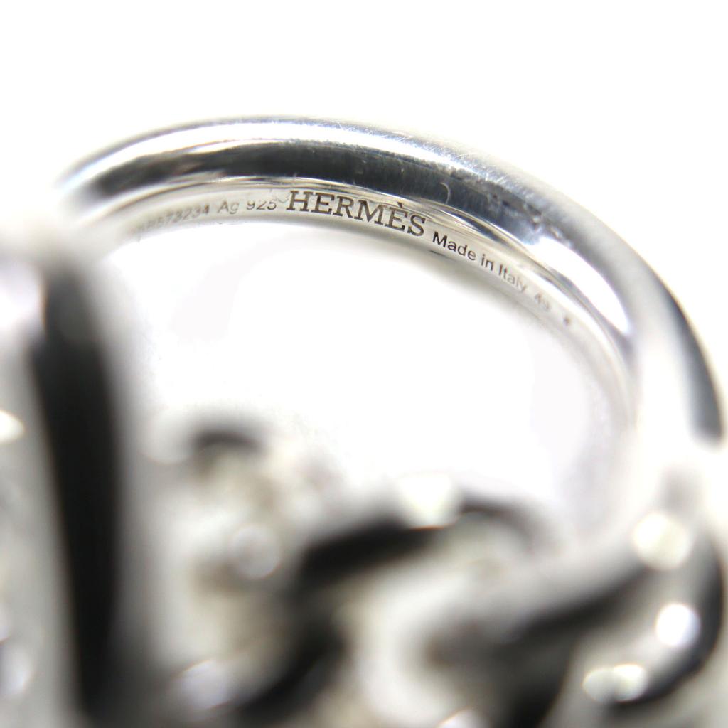 Отличное кольцо HERMES Croisette кольцо Аксессуары Серебро AG925 Б/у
