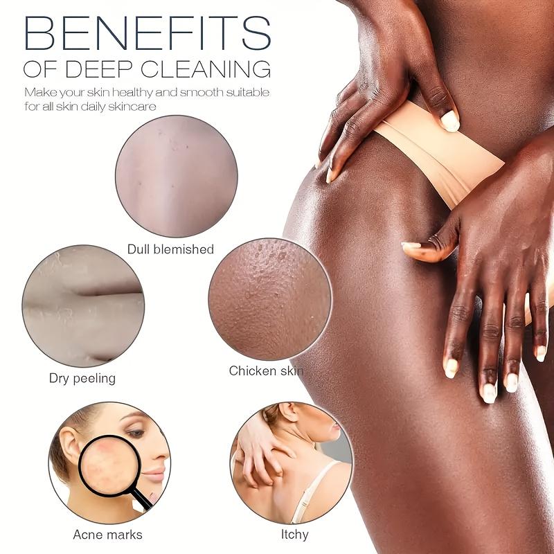 3 шт., Африканская сетка Длинная мочалка для душа, Отшелушивание тела, Скрабирование тела, Скрабирование спины, Гладкий светло-бежевый цвет, Растягивается до 66 дюймов