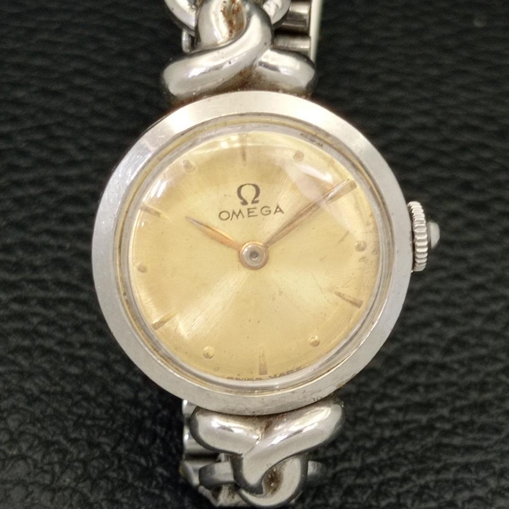USED ART DECO WINDING OMEGA 15 JEWELS SWISS WOMENS ORIGINAL DIAL WATCH A432232-2 R110-a432232