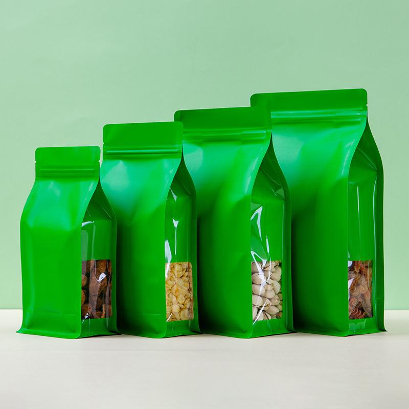 50pcs Colorful Aluminum Foil Ziplock Bags For Tea Nuts Grain Coffee Bean Storage Thickened Reusable Stand Up Seal Pouch