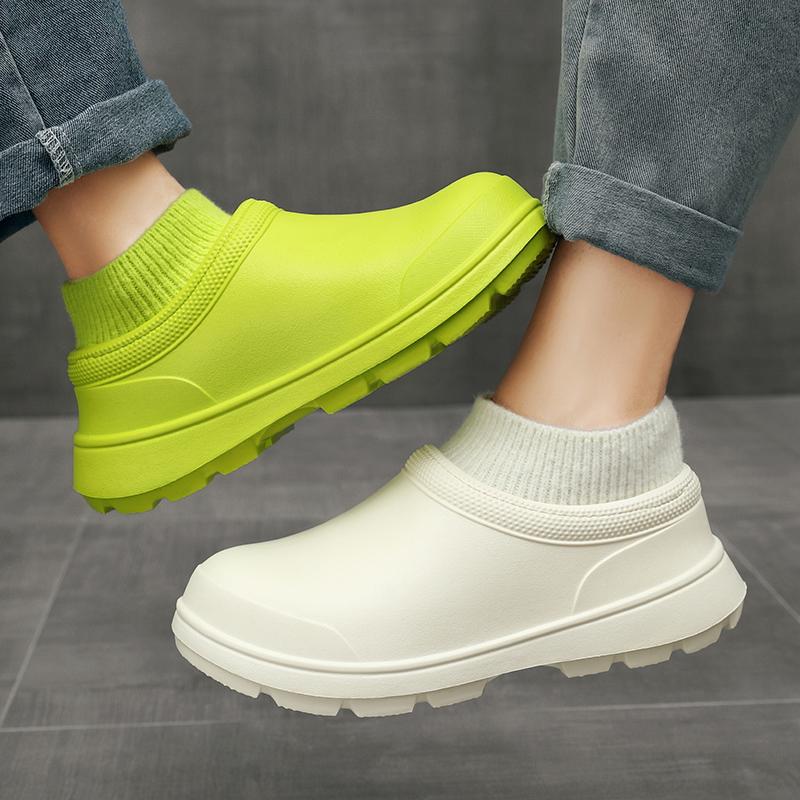 Осень и Зима Пара Водонепроницаемые Плюшевые Теплые Хлопковые Ботинки Уличная Платформа Противоскользящие Повседневные Модные Базовые Универсальные