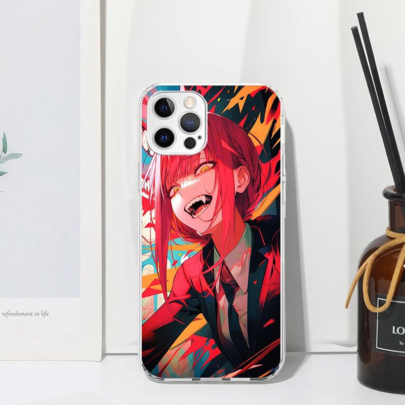 C-Chainsaw Mans Makima Phone Case For Iphone 17 Air 16 15 Plus 16E 14 Pro Max 13 Mini 12 11 7 8 SE Fundas Soft Back Cover 17 Air