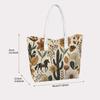 Bohemian Floral Cactus Horse Print Tote Bag Casual Ladies Daily Outdoor Shopping Portable Lightweight Shoulder Handbag