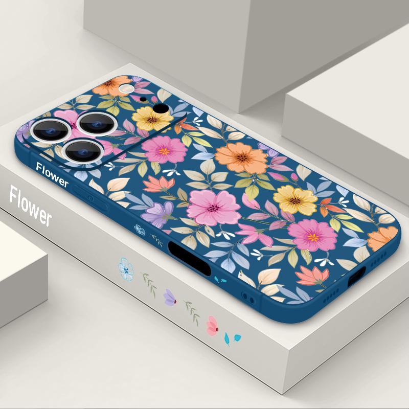 Чехол-шнурок с романтичным узором из роз для iPhone 17 Pro Max iPhone 16 15 14 13 Pro Max 11 16E 17E Мягкая силиконовая задняя крышка телефона