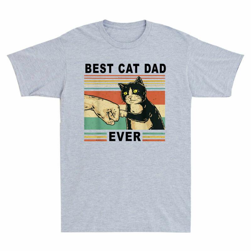Dad Fist T Retro Short Sleeve Unisexs Gift Best Shirt Bump Tee Cat Paw Cat Lovers
