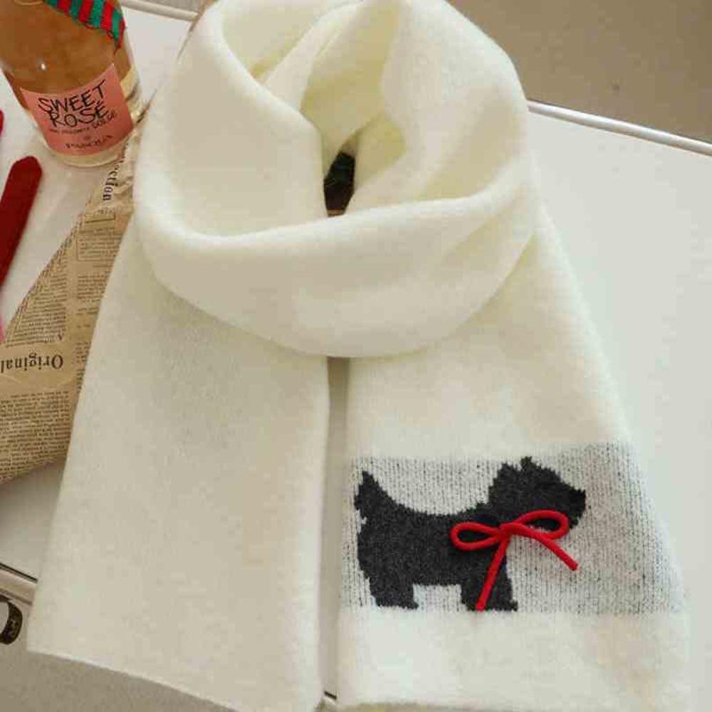 Полиэстеровый шарф Толстый вязаный шарф Милая шаль Зима