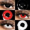 FUNSACHY 2pcs Cosplay Halloween Contact Lenses for Eyes Vampire Red Lens Blind White Cosplay Party Softlens Yearly Beauty Pupils
