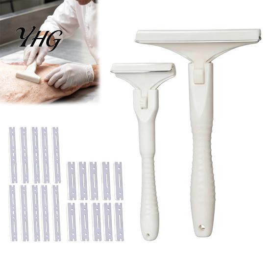 Meat Processing Tool Pig Hair Removal Tool, T-Shaped Handle Stainless Steel Blade Scraper, Fat Easy for And Scraping Remover