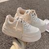 Leather Little White Shoes Women's Spring New Women's Platform Comfortable Simple Board Shoes Casual Versatile Color Matching Women's Shoes